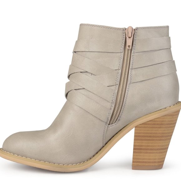 Journee Collection Strap Women's Ankle Boots - Picture 3 of 8